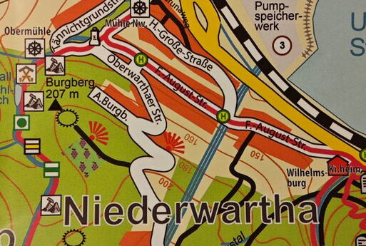 Auszug aus der Übersichtskarte Niederwartha